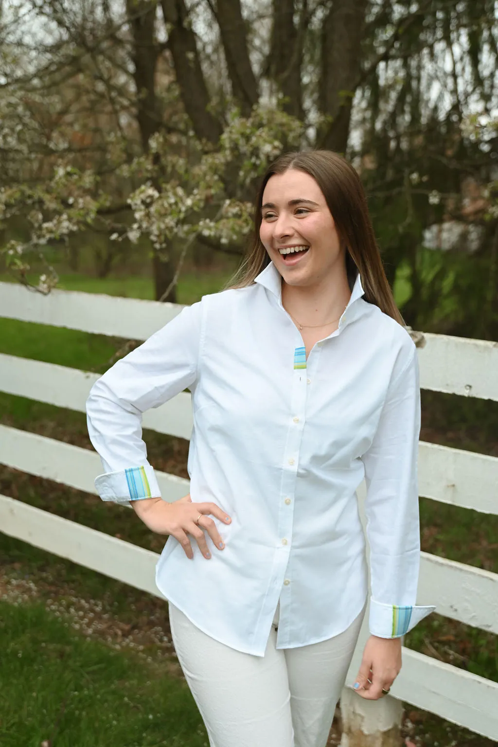 SALE - L ONLY - Casie2 White Oxford Shirt (Casie2 25) *FINAL SALE*