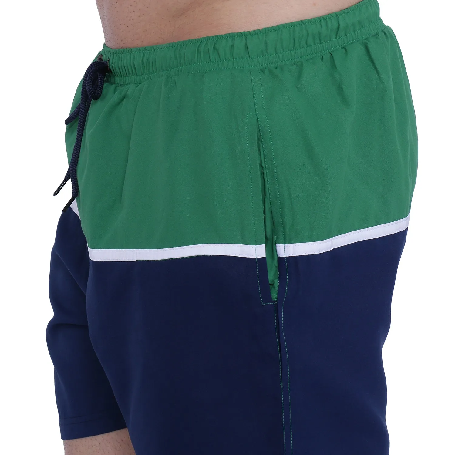 Semantic Designer Microfiber Swimshorts - Cut-n-Sew - Green