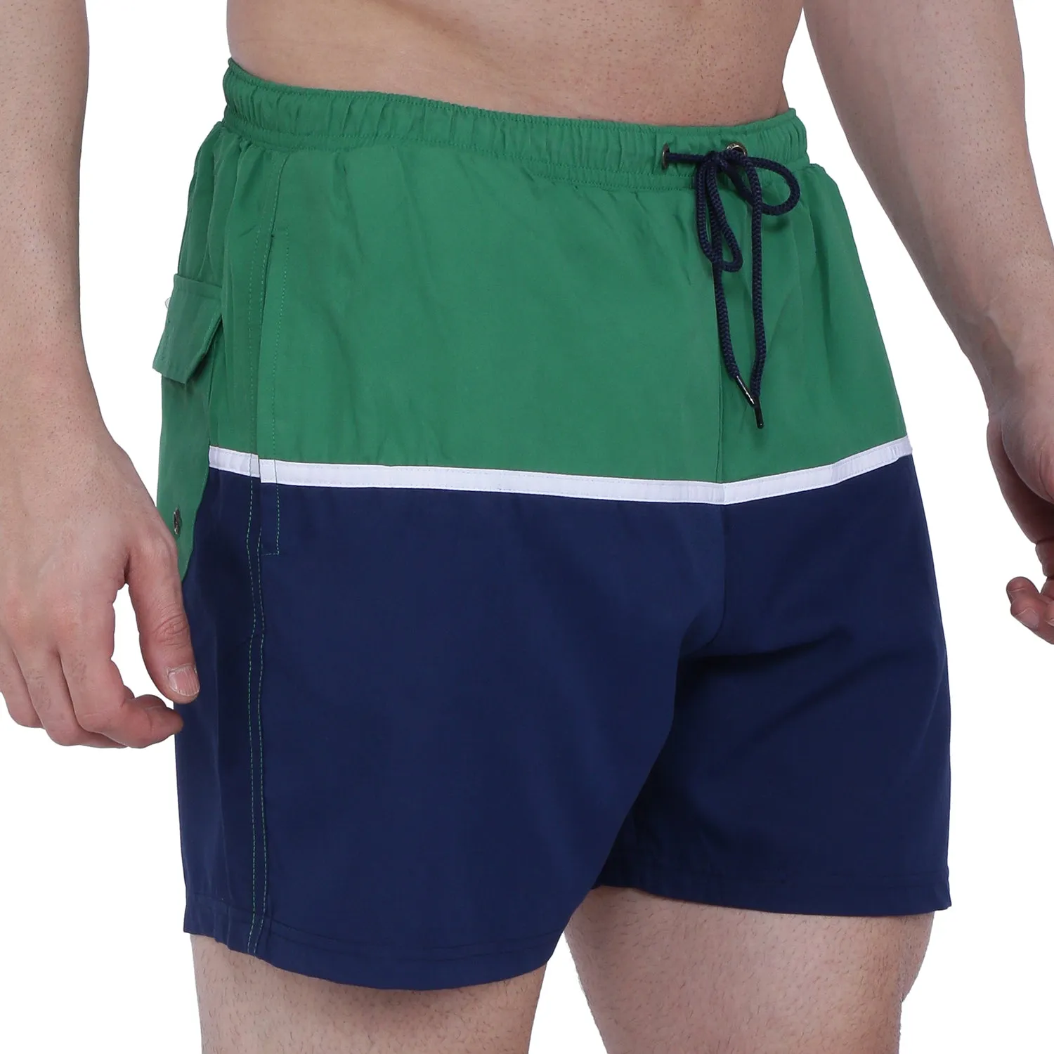 Semantic Designer Microfiber Swimshorts - Cut-n-Sew - Green