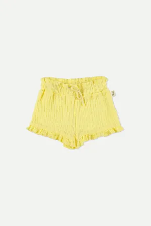 Soft gauze baby ruffle shorts