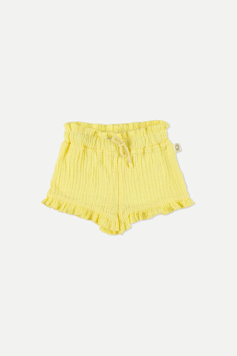 Soft gauze baby ruffle shorts