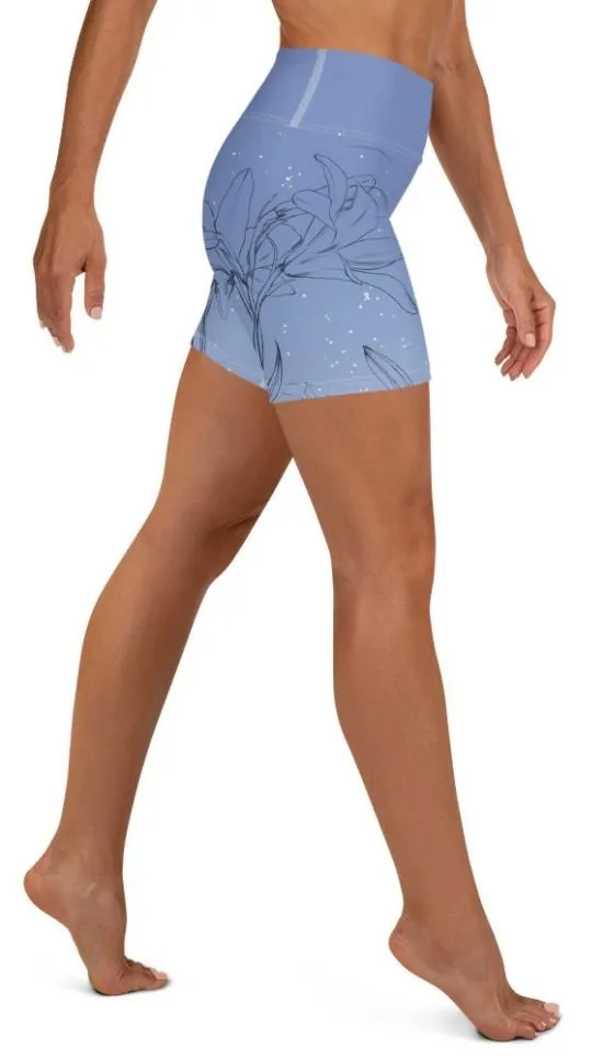 Soft Lilies Yoga Shorts