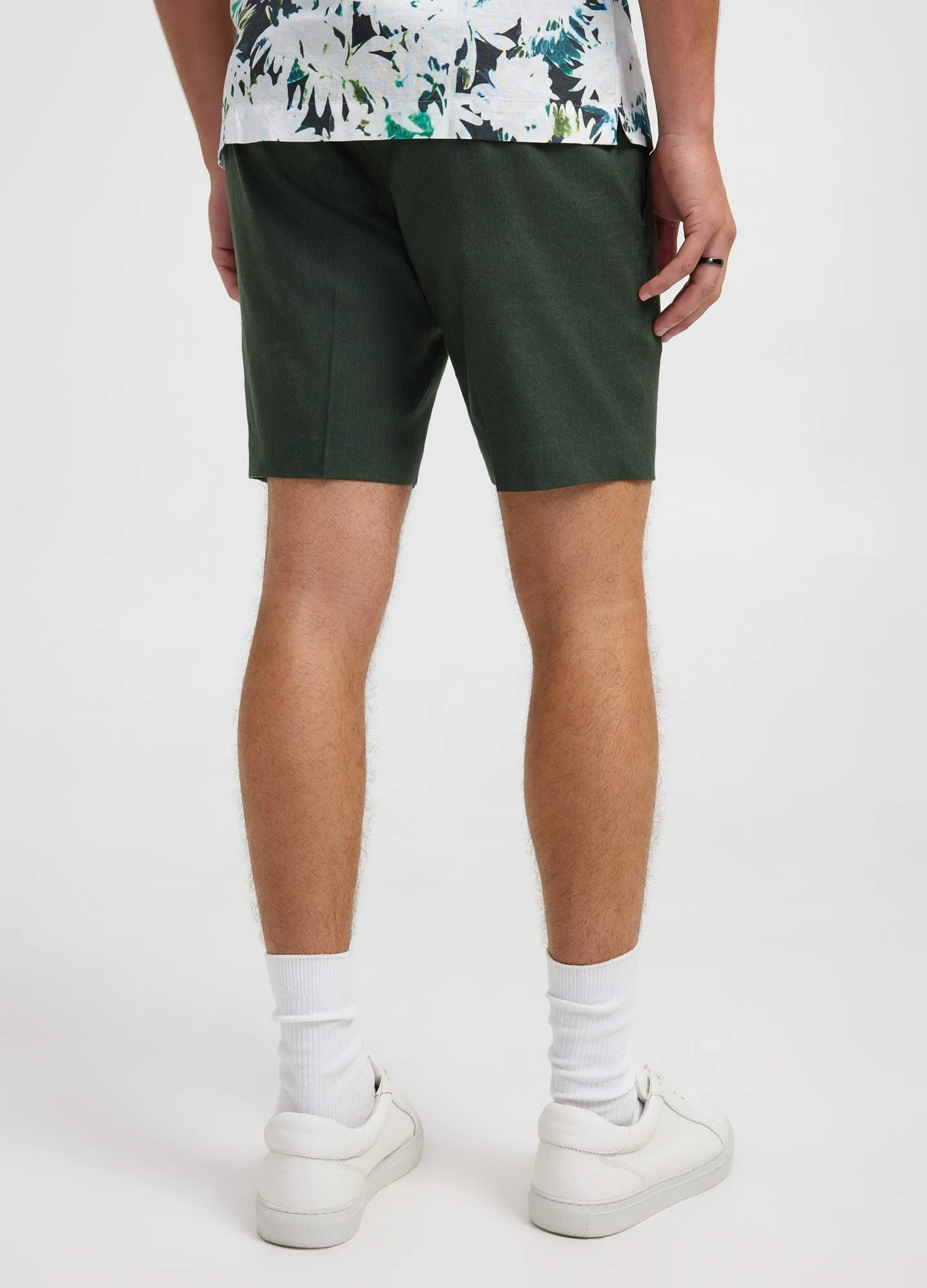 Soft Linen Shorts Green