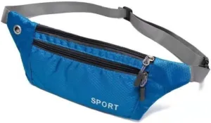 Sports Fanny Pack Male Multifunctional Waterproof Ultra-thin Fitted Mobile Phone Bag Female Outdoor Fitness Running Invisible Small Waist Bag For Fitness and Running(Blue)
