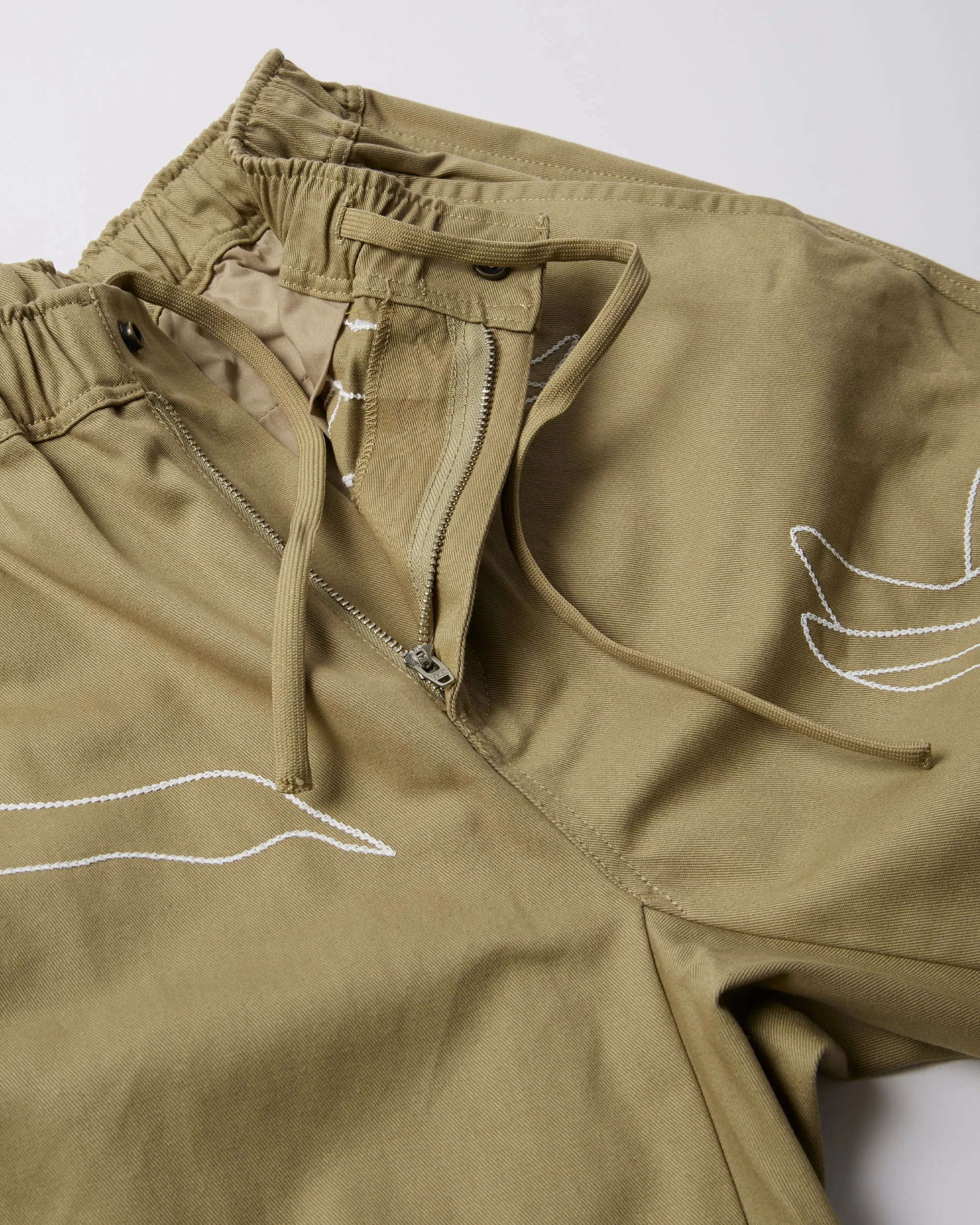 Stitched up duck pants - Tan