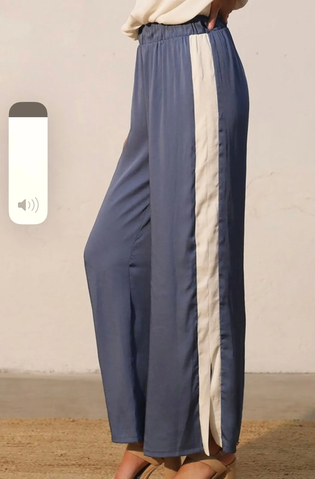 Storm Blue Contrast Pants Set