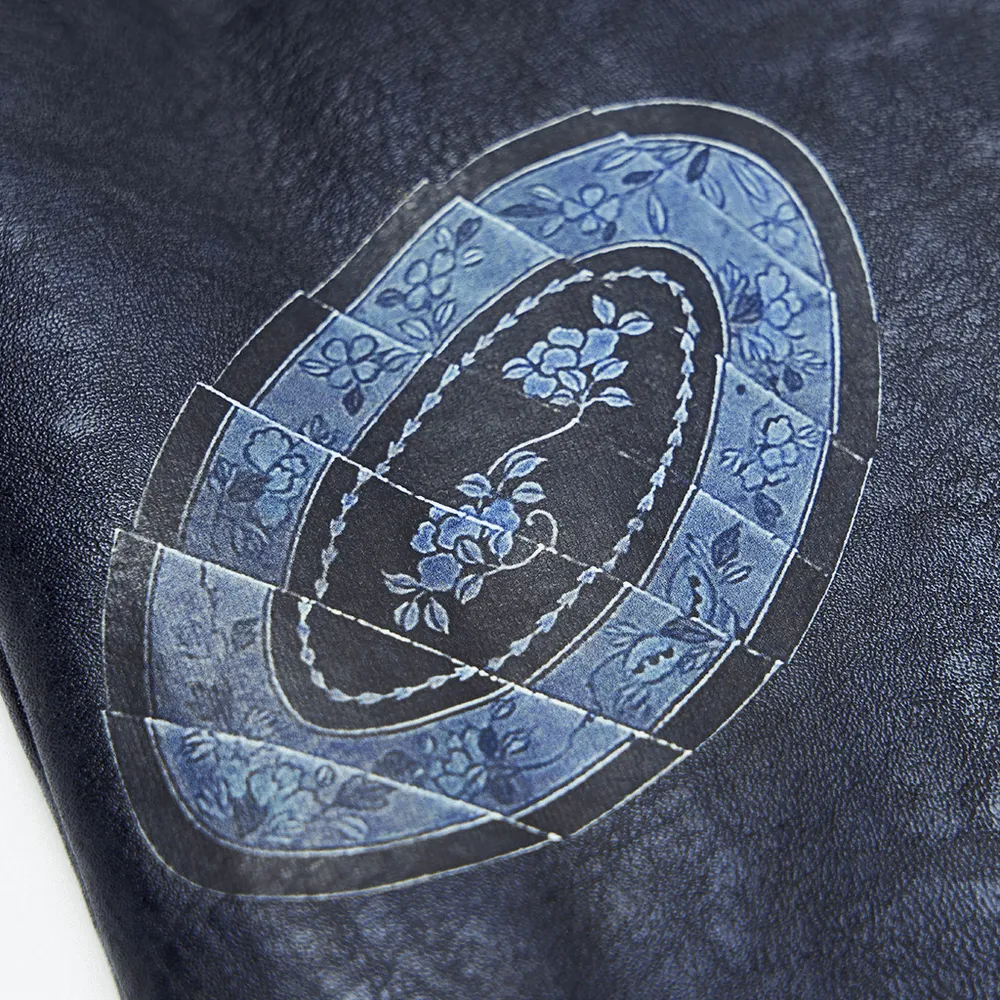 Stylish Punk Cropped Leather Jacket with Prints