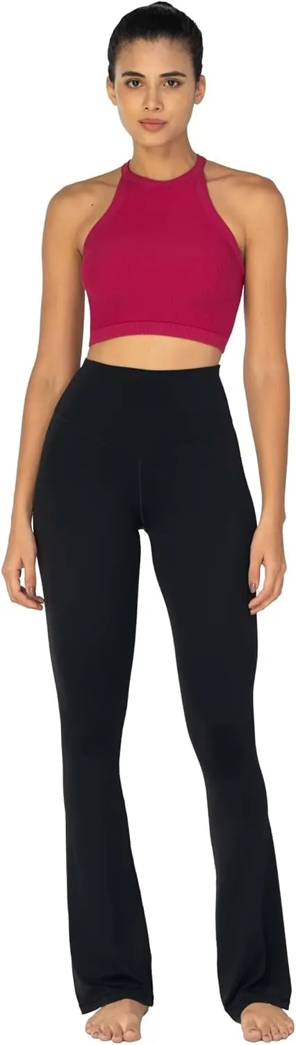 Sunzel High Waisted Mini Flare Leggings for Women, Workout Bootcut Flared Yoga Pants with Tummy Control for Casual Gym