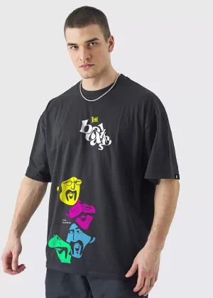 The Beatles Crew Men Oversized Printed T-Shirt