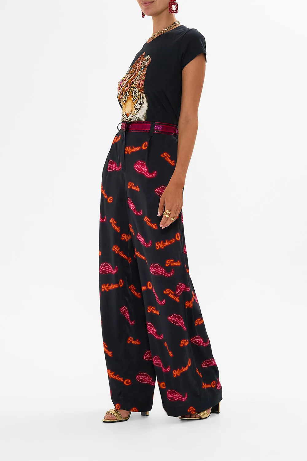 WIDE LEG WAISTED PANT ELECTRIC LOVELAND