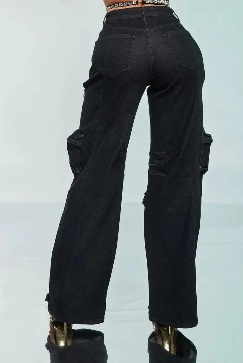 Women Rhinestone Jeans Sexy Sparkly High Waisted Baggy Cut Out Ripped Distressed Stretchy Denim Pants Trend Cargo Jean