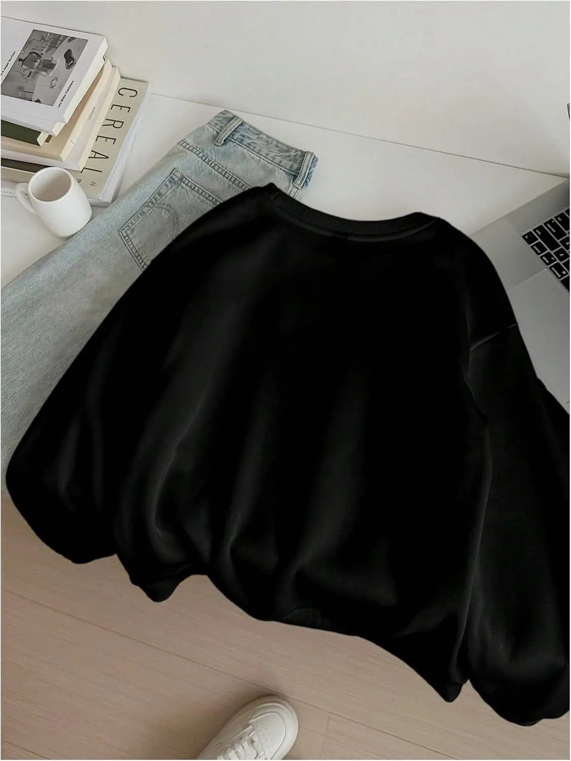 Women's Y2K Leopard Bow Graphic Crew Neck Sweatshirts Drop Shoulder Long Sleeve Pullover Top