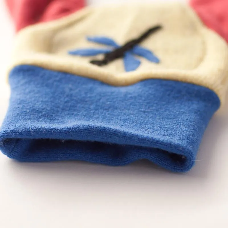Wool Diaper Cover with Dragonfly Appliqué