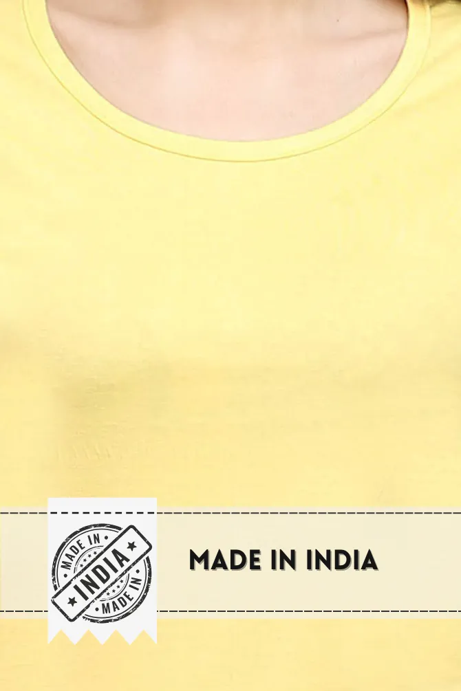 Yellow Scoop Neck T-shirt for women